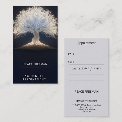 Roots of Starlight | Luminous Tree of Life Business Card