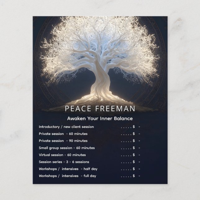 Roots of Starlight | Luminous Tree of Life Flyer (Front)