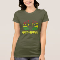 Roots Reggae Ladies Brown T shirt