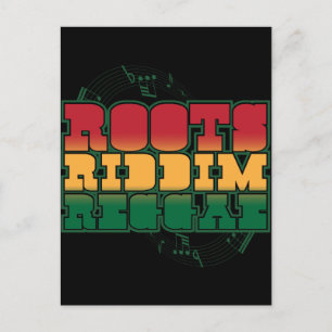 Roots Riddim Reggae Postcard