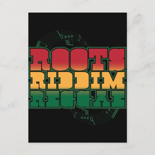 Roots Riddim Reggae Postcard