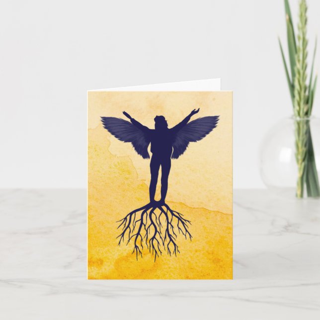Roots & Wings Letterpress Thank You Card (Front)