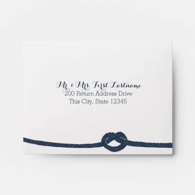 Rope and Anchor RSVP Envelope (Front)