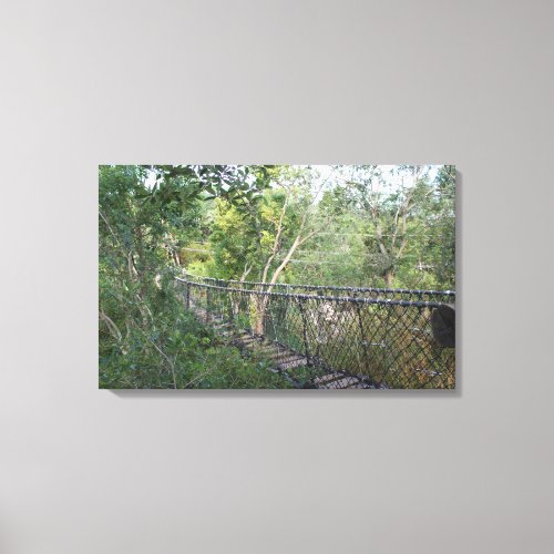 Rope Bridge in the Trees Canvas Print