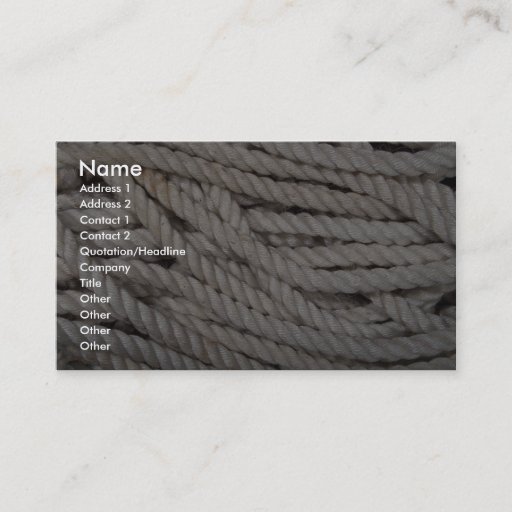 Customizable Rope Business Card Templates