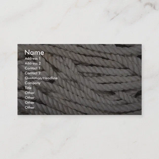 Rope Business Card | Zazzle
