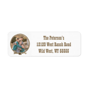 Rope circle western photo address labels
