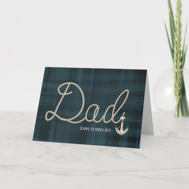 Rope design with anchor Father's Day Card (Front)
