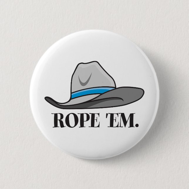 Rope 'em cowboy gear button (Front)