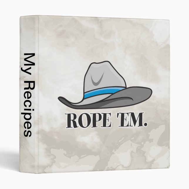 Rope 'Em Western Rodeo Binder (Front/Spine)