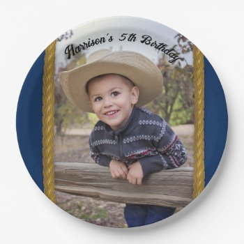 Rope Frame Western Style Paper Plates by DakotaInspired at Zazzle