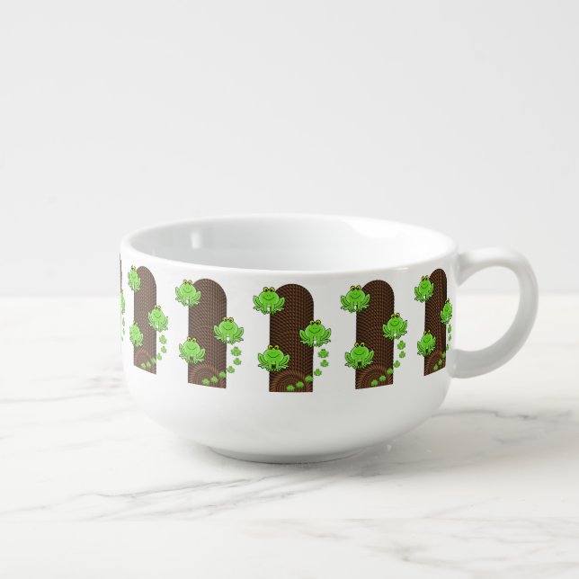 Rope Green Frog Soup Mug (Left)