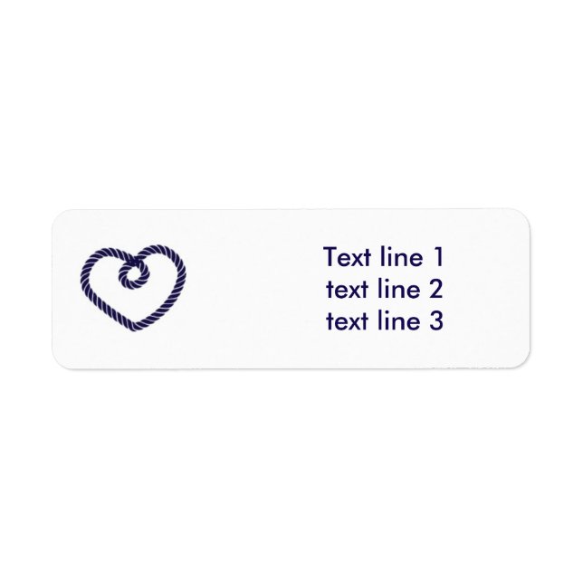 Rope Heart TYING THE KNOT Wedding Address Labels (Front)