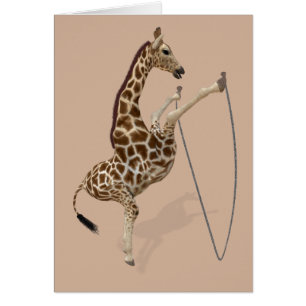 Rope Jumping Giraffe Athlete Cards