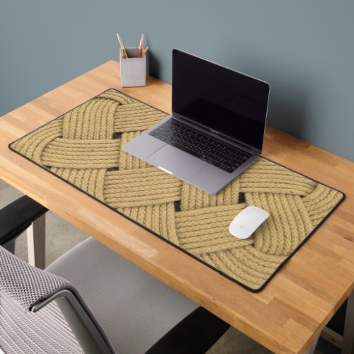 Rope Knot Ocean Plait Nautical Photo Print Desk Mat