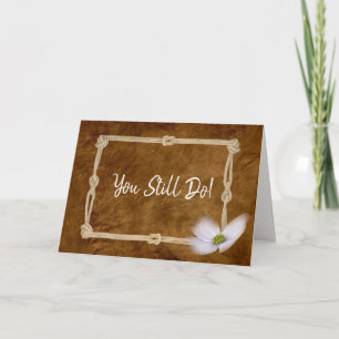 Rope Photo Frame On Leather Card