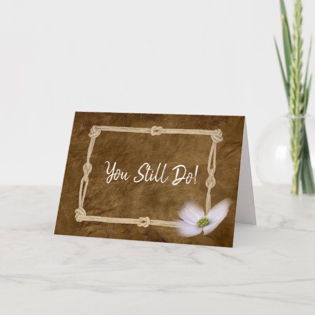 Rope Photo Frame On Leather Card (Front)