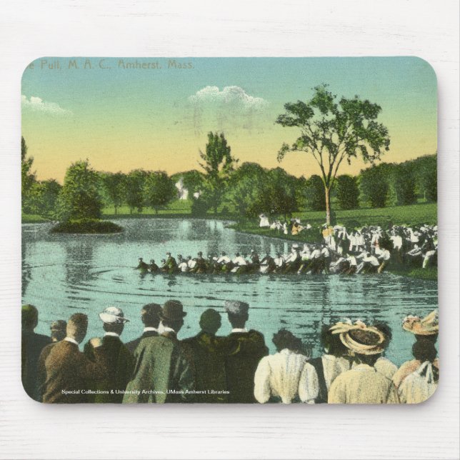 Rope Pull, Campus Pond Mouse Pad (Front)