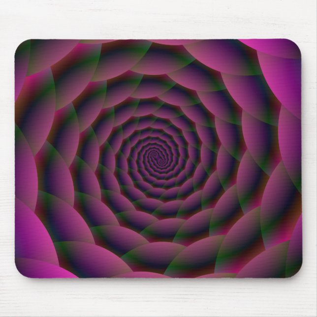 Rope Spiral in Purple Red and Green Mouse Pad (Front)