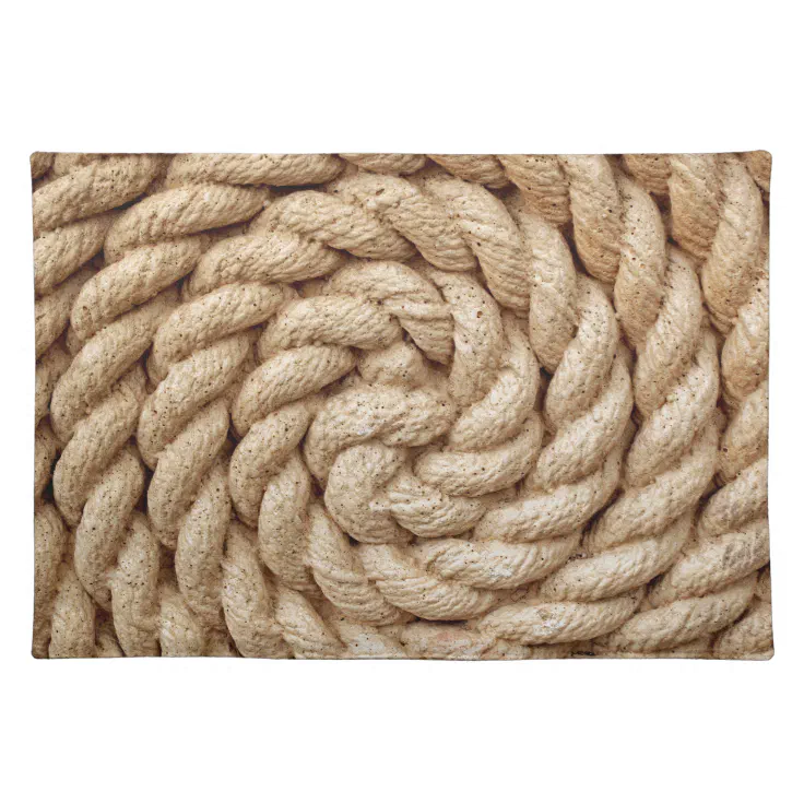rope, target circle design round mark cloth placemat Zazzle