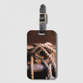 Rope Tied To A Boat Tie Luggage Tag