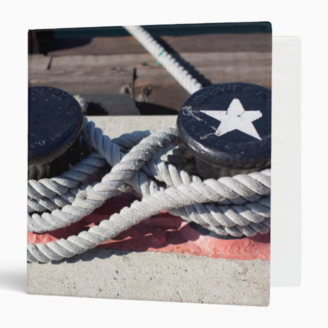 Rope Tied To Two Bollards Binder (Front/Inside)