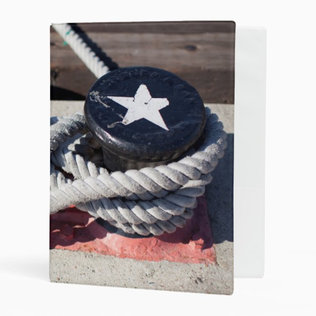 Rope Tied To Two Bollards Mini Binder (Front/Inside)