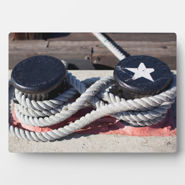 Rope Tied To Two Bollards Plaque (Front)