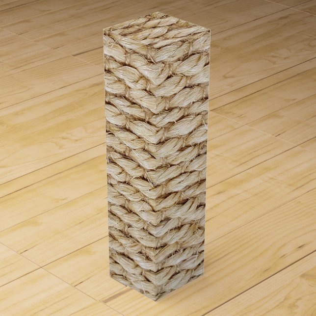 Rope Weave Pattern Wine Box (Front)
