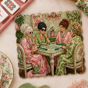 Roper Romp Mahjong Party Coaster