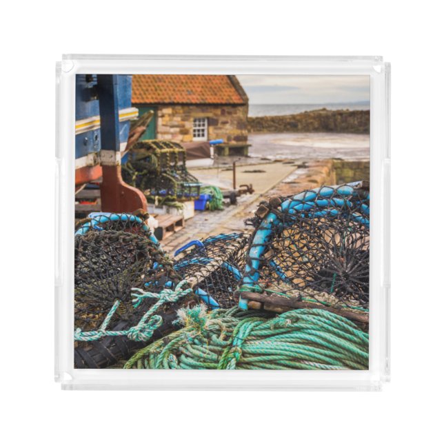 Ropes And Lobster Pots | Pittenweem, Scotland Acrylic Tray (Front)