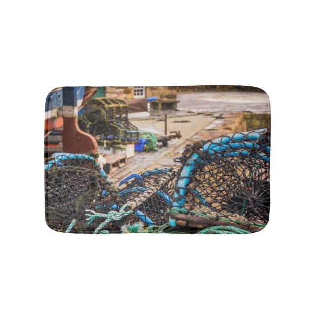 Ropes And Lobster Pots | Pittenweem, Scotland Bathroom Mat (Front)