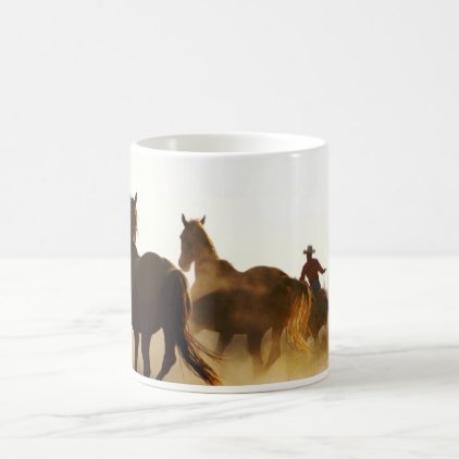 roping cowboy mug