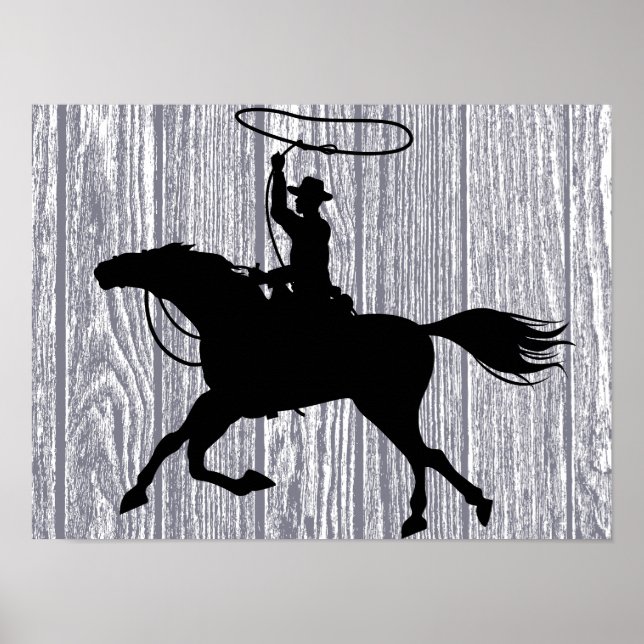 Roping Cowboy Poster (Front)