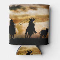 Roping Cowboys and Steer Country Western