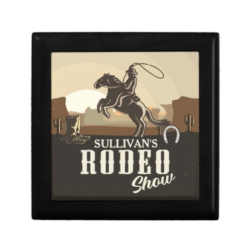 Roping Roundup Western Rodeo Show Personalized Gift Box