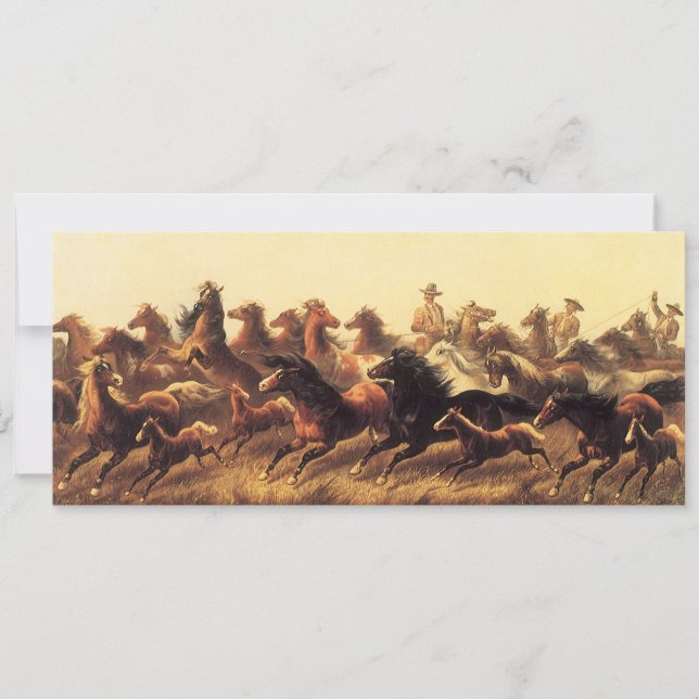 Roping Wild Horses by James Walker (Front)