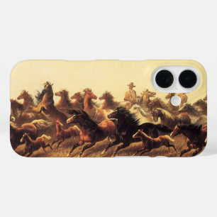 Roping Wild Horses by James Walker iPhone 16 Case