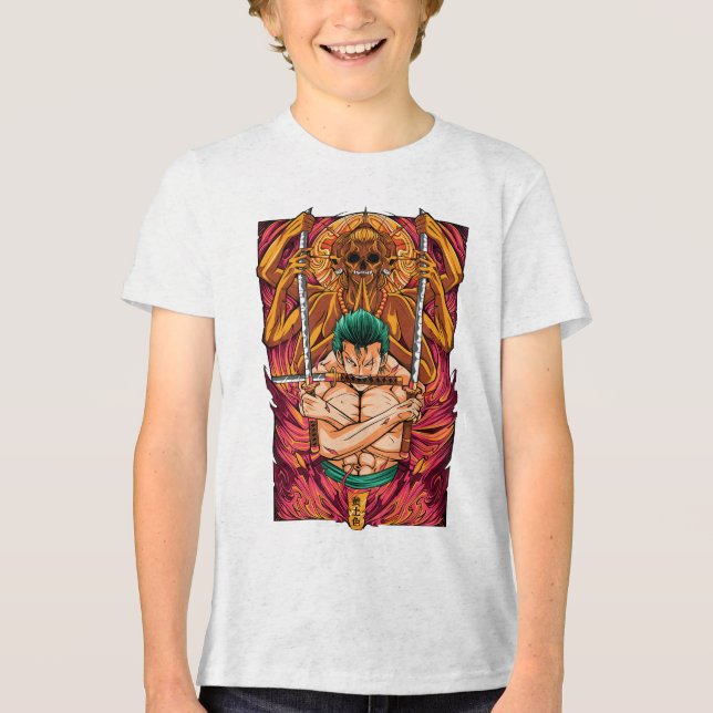 Roronoa Zoro One Piece Tri-Blend Shirt (Front)