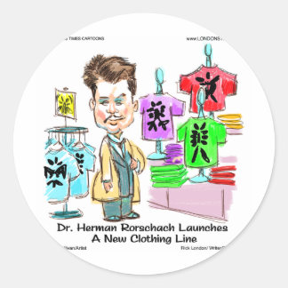 Rorschach Brands Funny Gifts,  Tees Mugs & Cards Classic Round Sticker