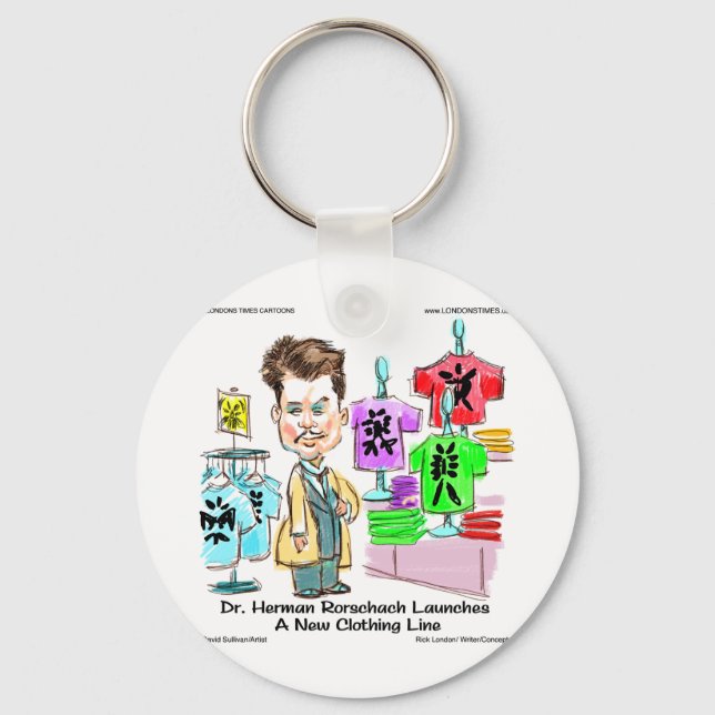 Rorschach Brands Funny Gifts,  Tees Mugs & Cards Keychain (Front)