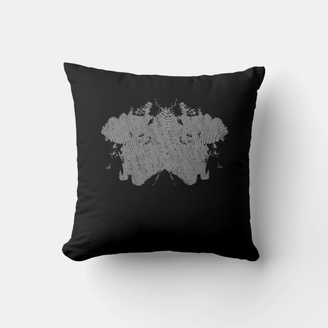 Rorschach Ink Blot Test Psychology Throw Pillow (Front)