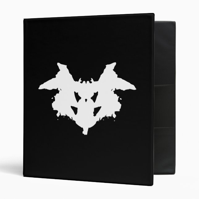 Rorschach Inkblot 3 Ring Binder (Front/Inside)