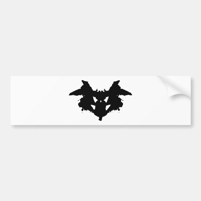 Rorschach Inkblot Bumper Sticker (Front)