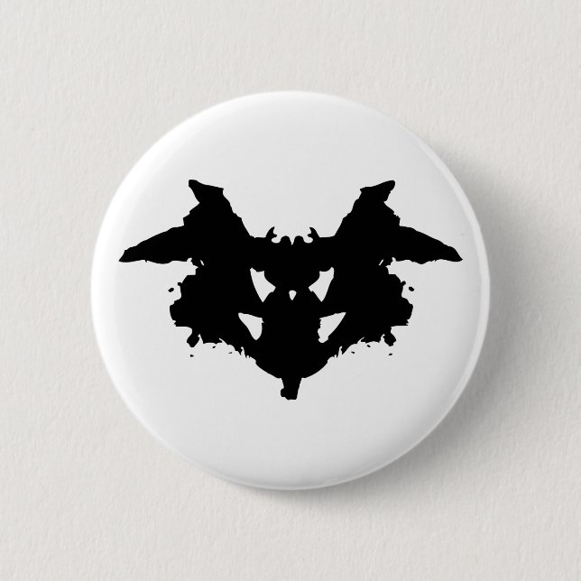 Rorschach Inkblot Button (Front)