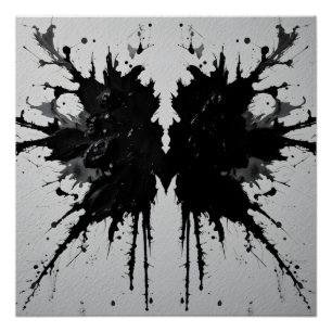 Rorschach Inkblot Close-Up Poster