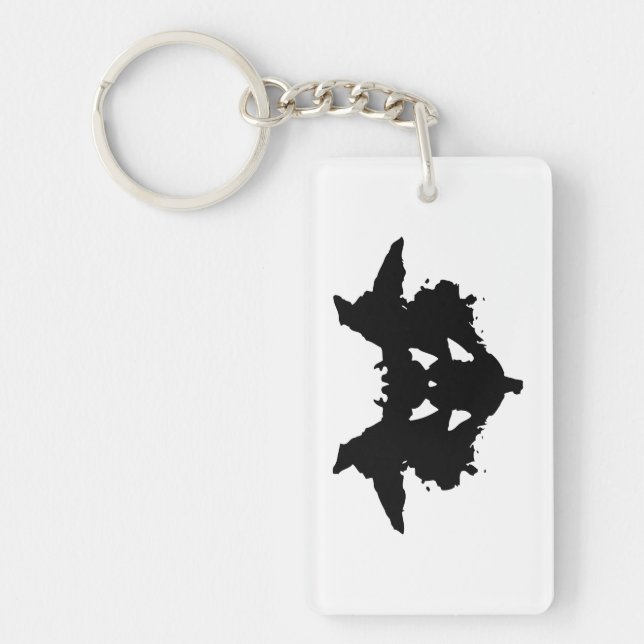 Rorschach Inkblot Keychain (Front)