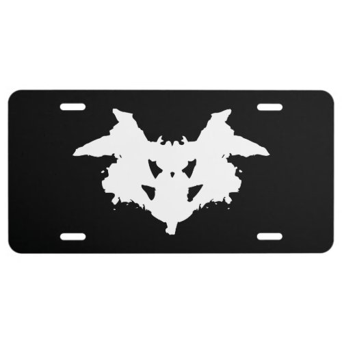 Rorschach Inkblot License Plate
