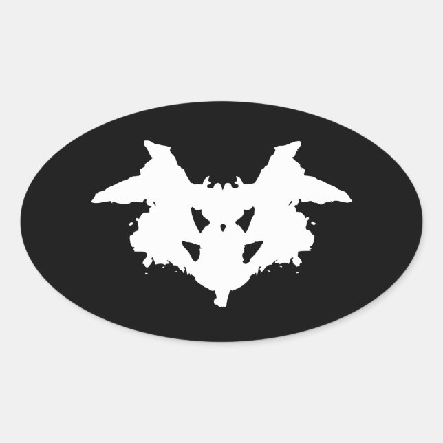 Rorschach Inkblot Oval Sticker (Front)