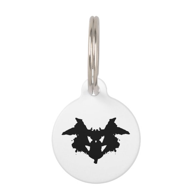Rorschach Inkblot Pet Name Tag (Front)